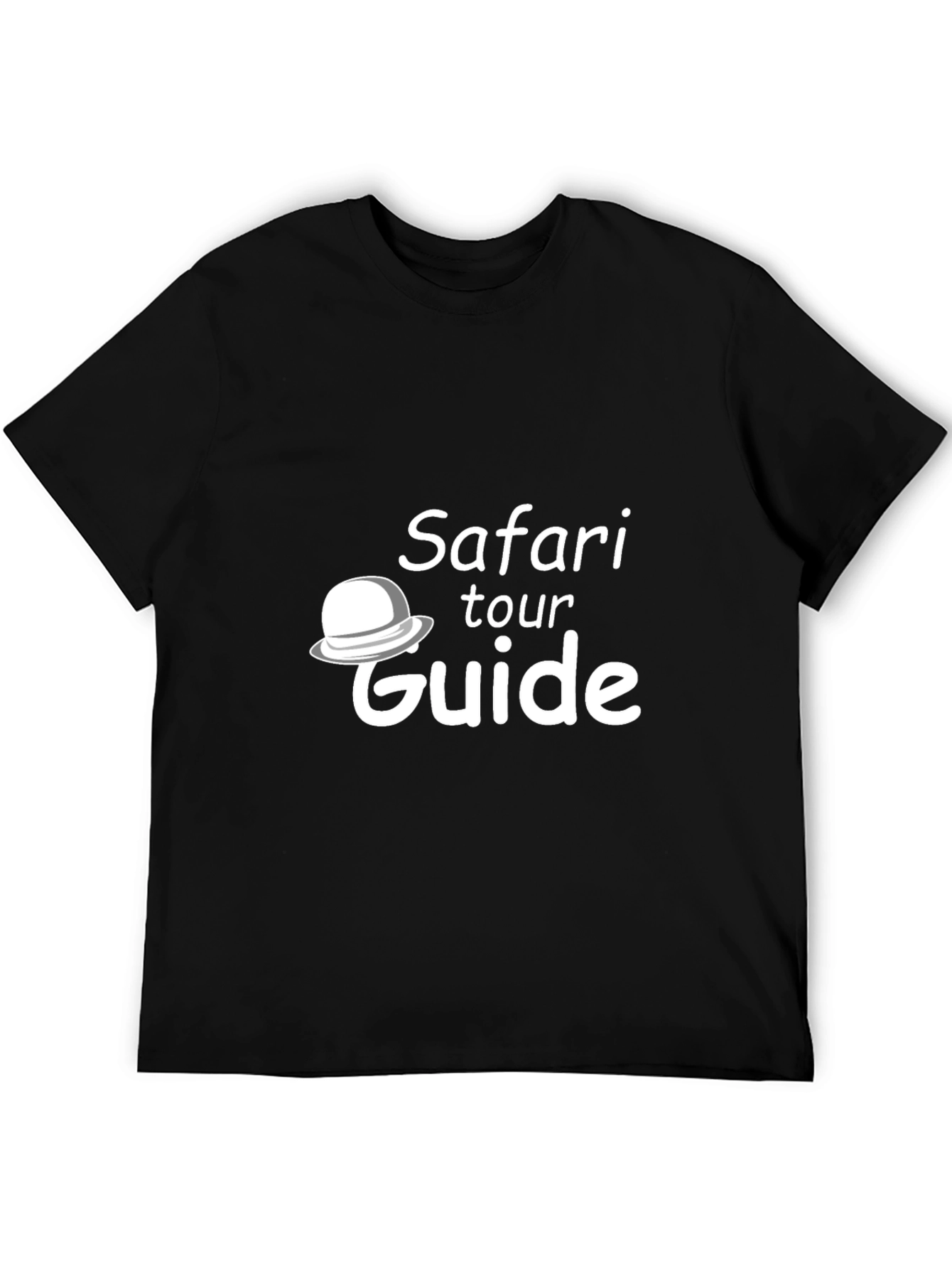 Safari Tour Guide Graphic T-Shirt - Black Cotton Tee
