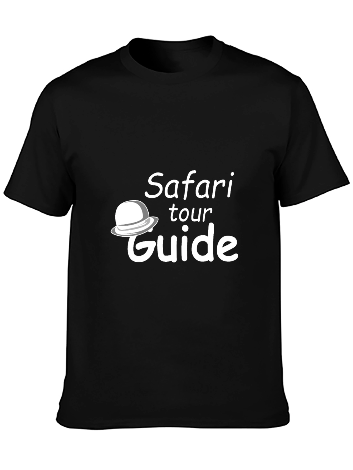 Safari Tour Guide Graphic T-Shirt - Black Cotton Tee