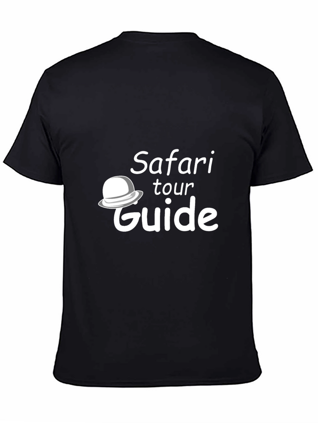 Safari Tour Guide Graphic T-Shirt - Black Cotton Tee