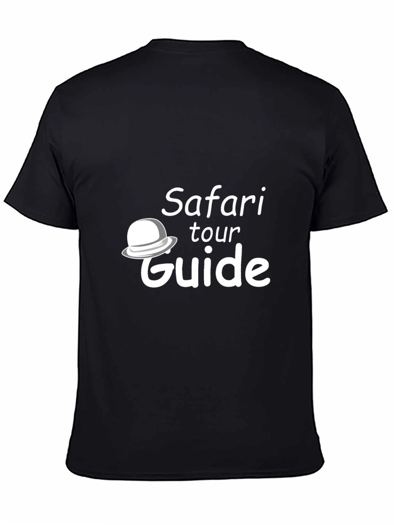 Safari Tour Guide Graphic T-Shirt - Black Cotton Tee