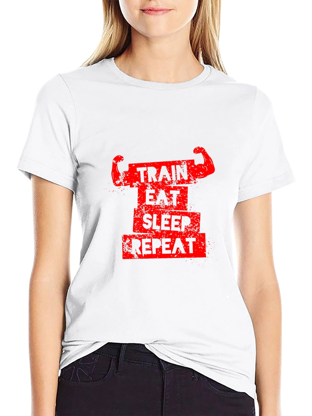 Train Eat Sleep Repeat Gym T-Shirt