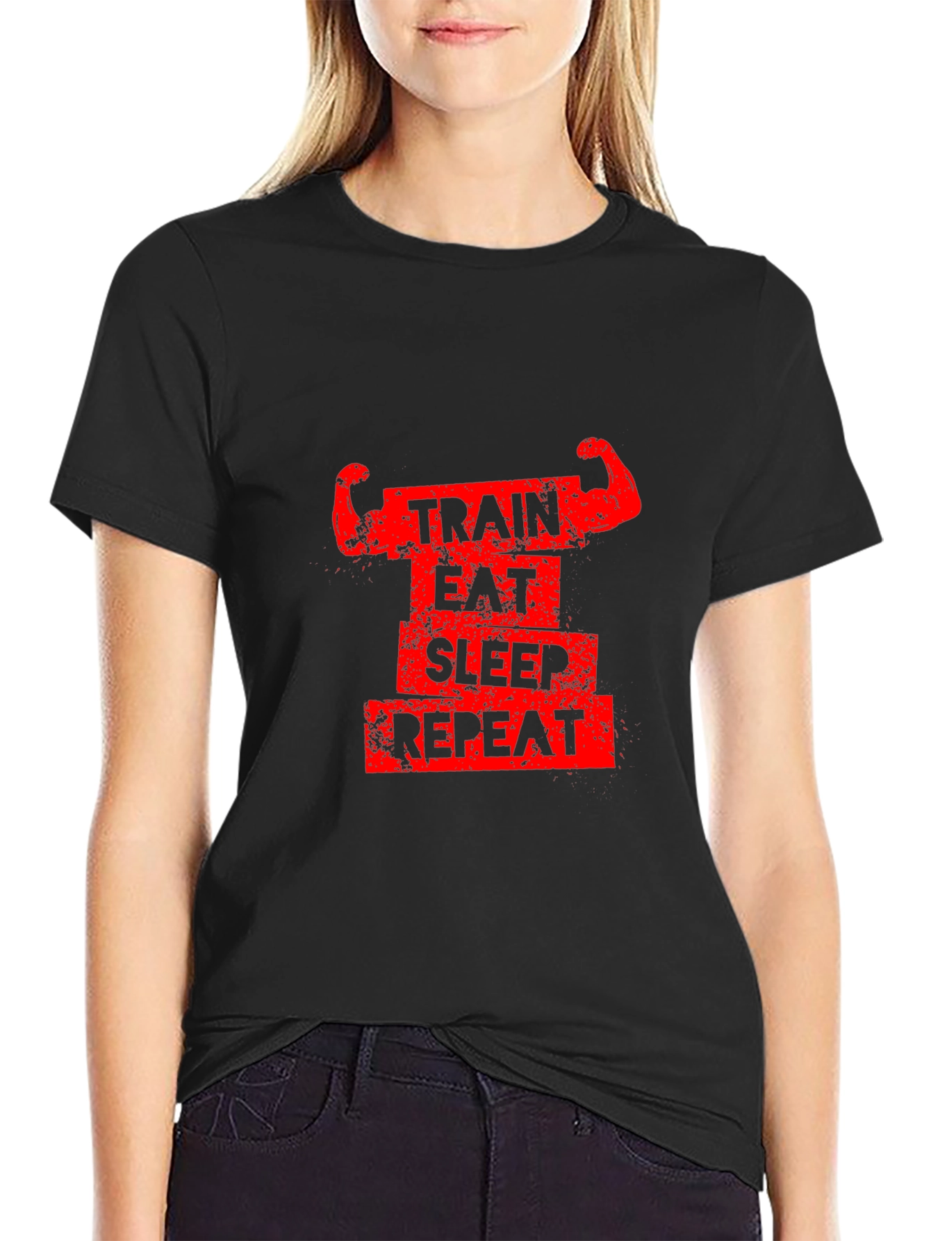 Train Eat Sleep Repeat Gym T-Shirt