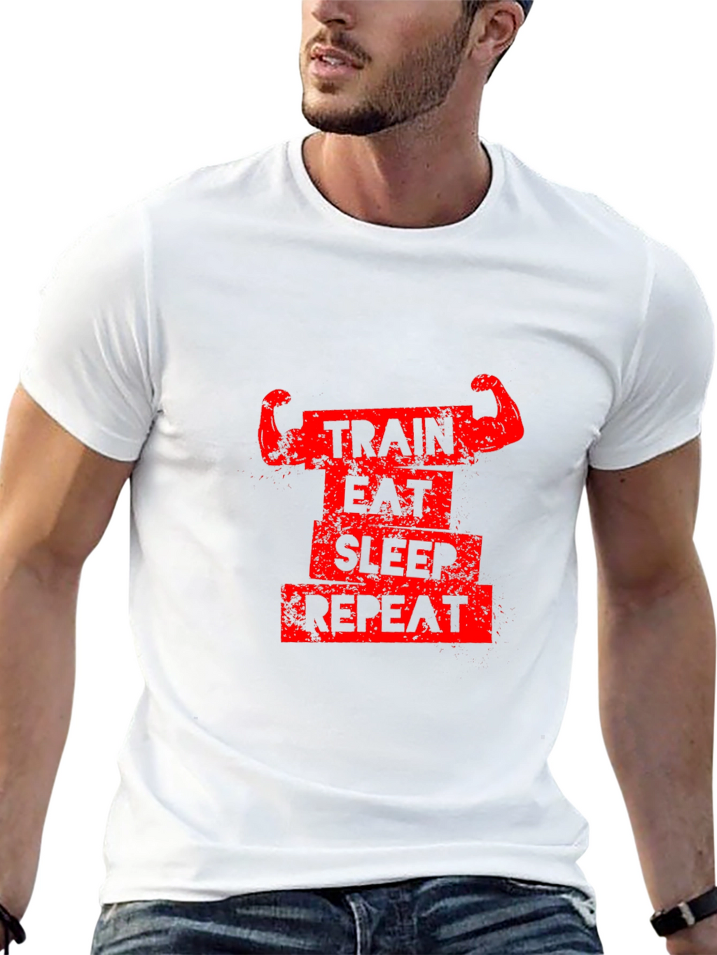 Train Eat Sleep Repeat Gym T-Shirt