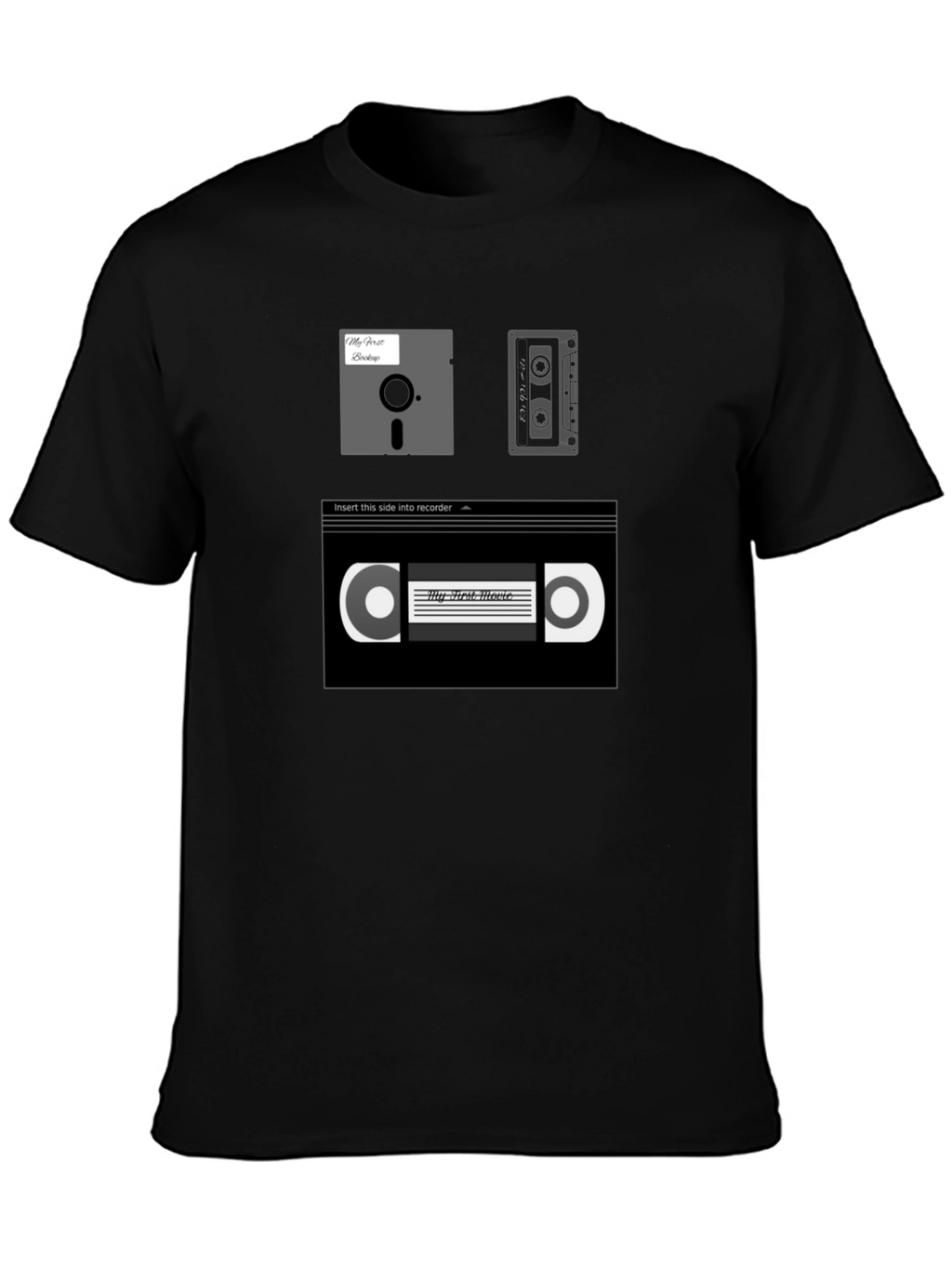 Retro Media Black T-Shirt