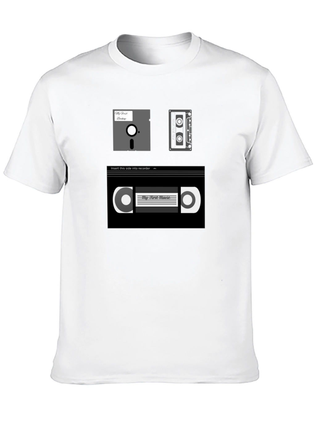 Retro Media Black T-Shirt
