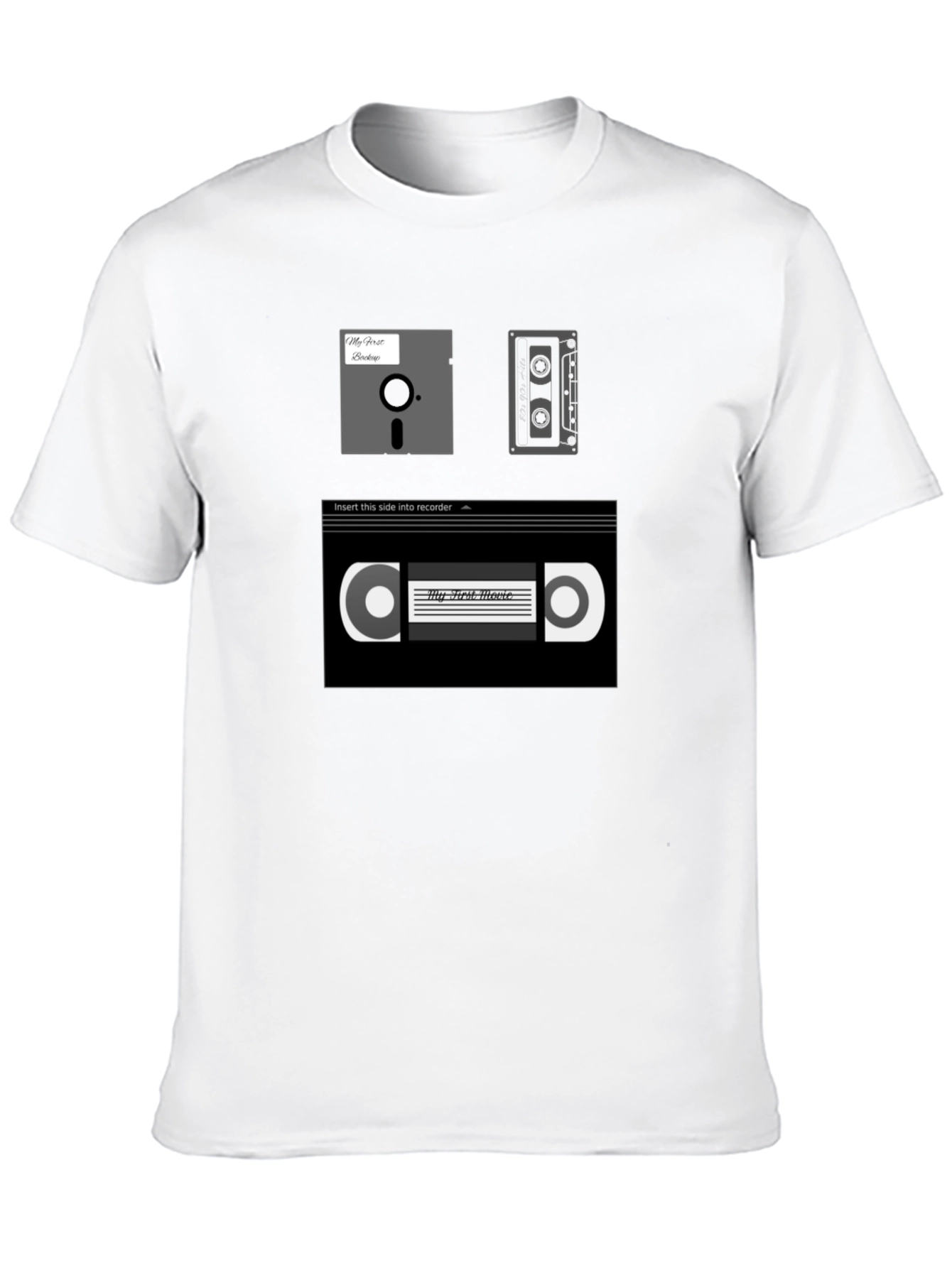 Retro Media Black T-Shirt