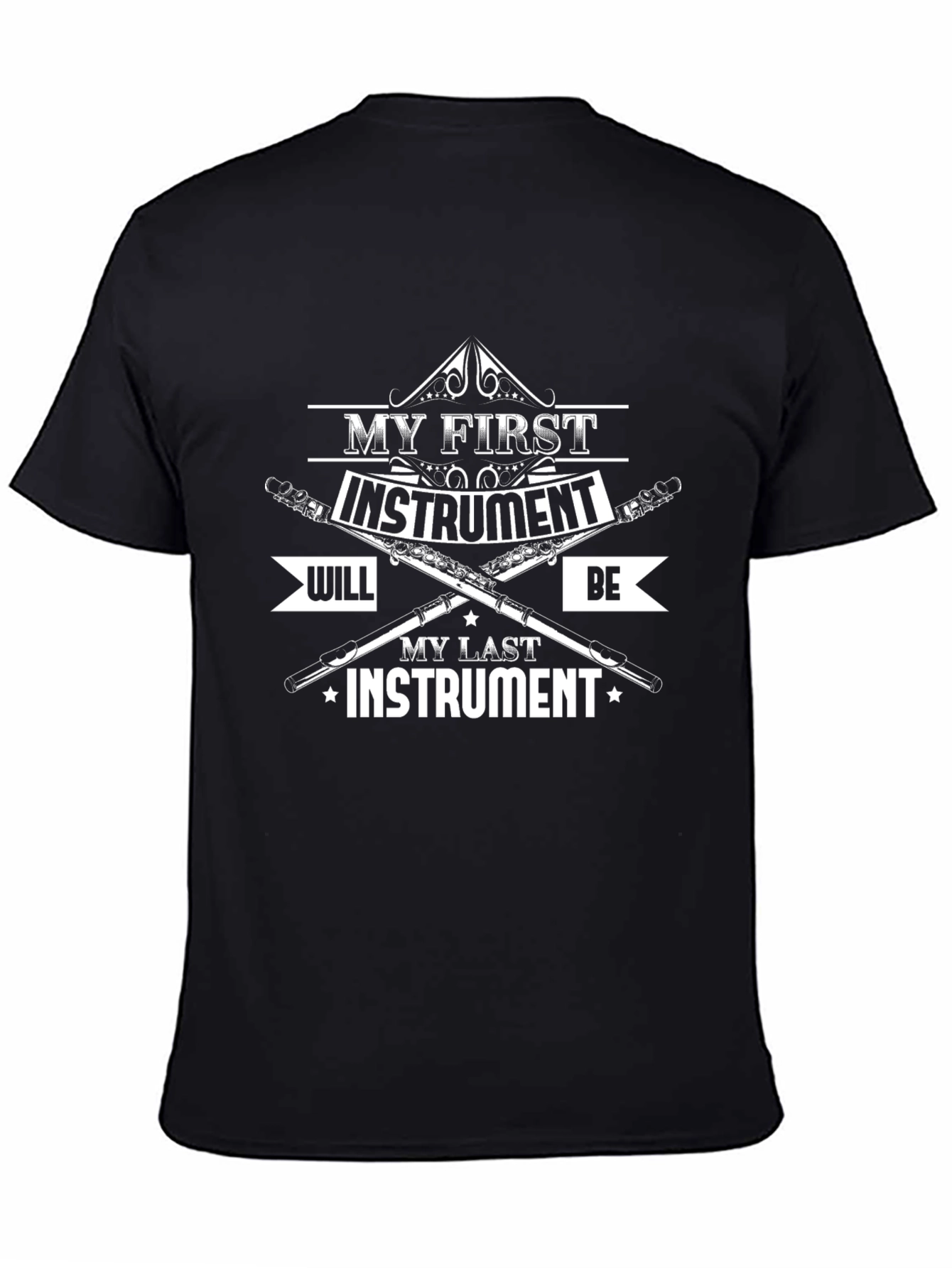 My First Instrument Flute Black T-Shirt