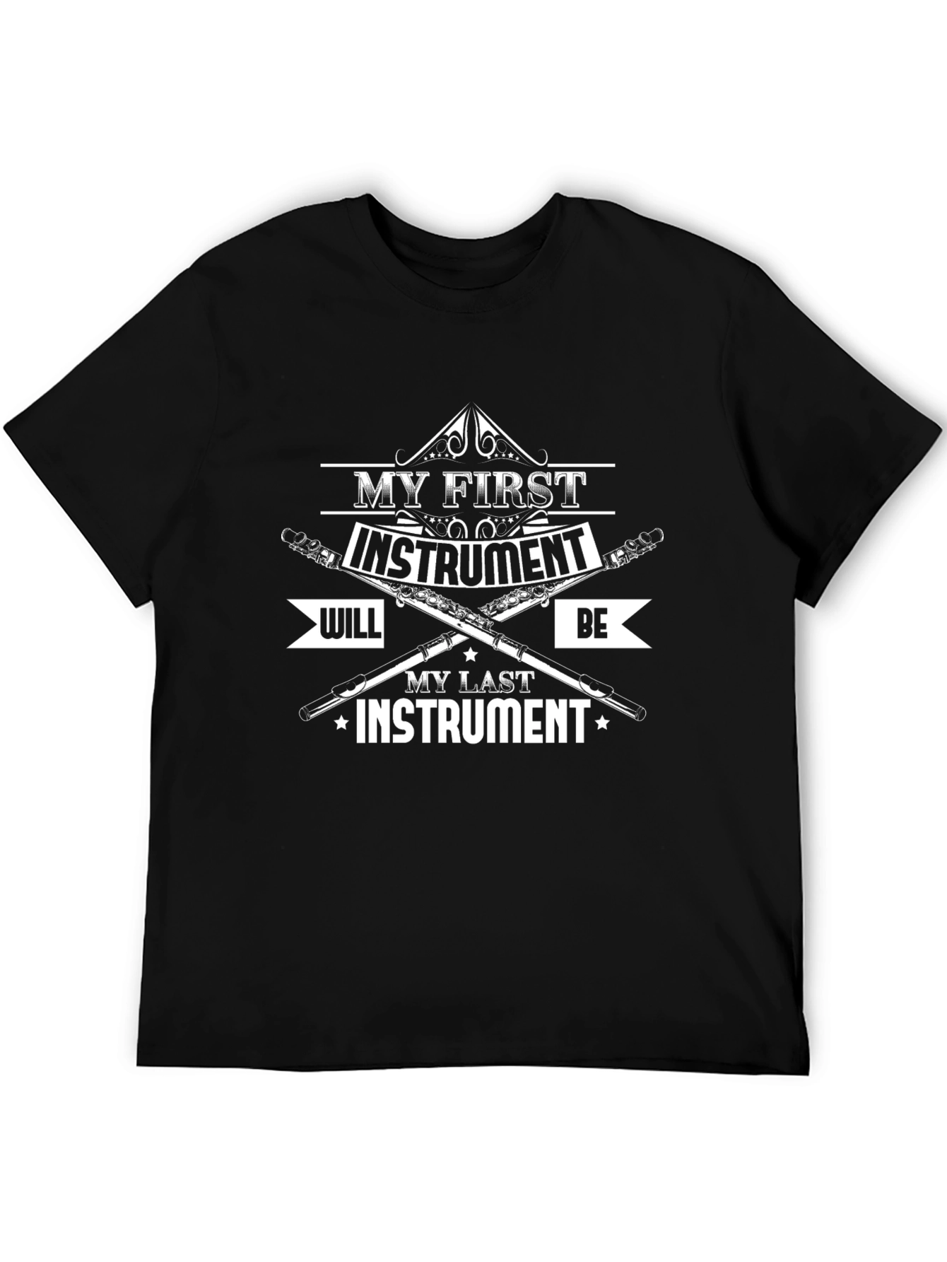 My First Instrument Flute Black T-Shirt