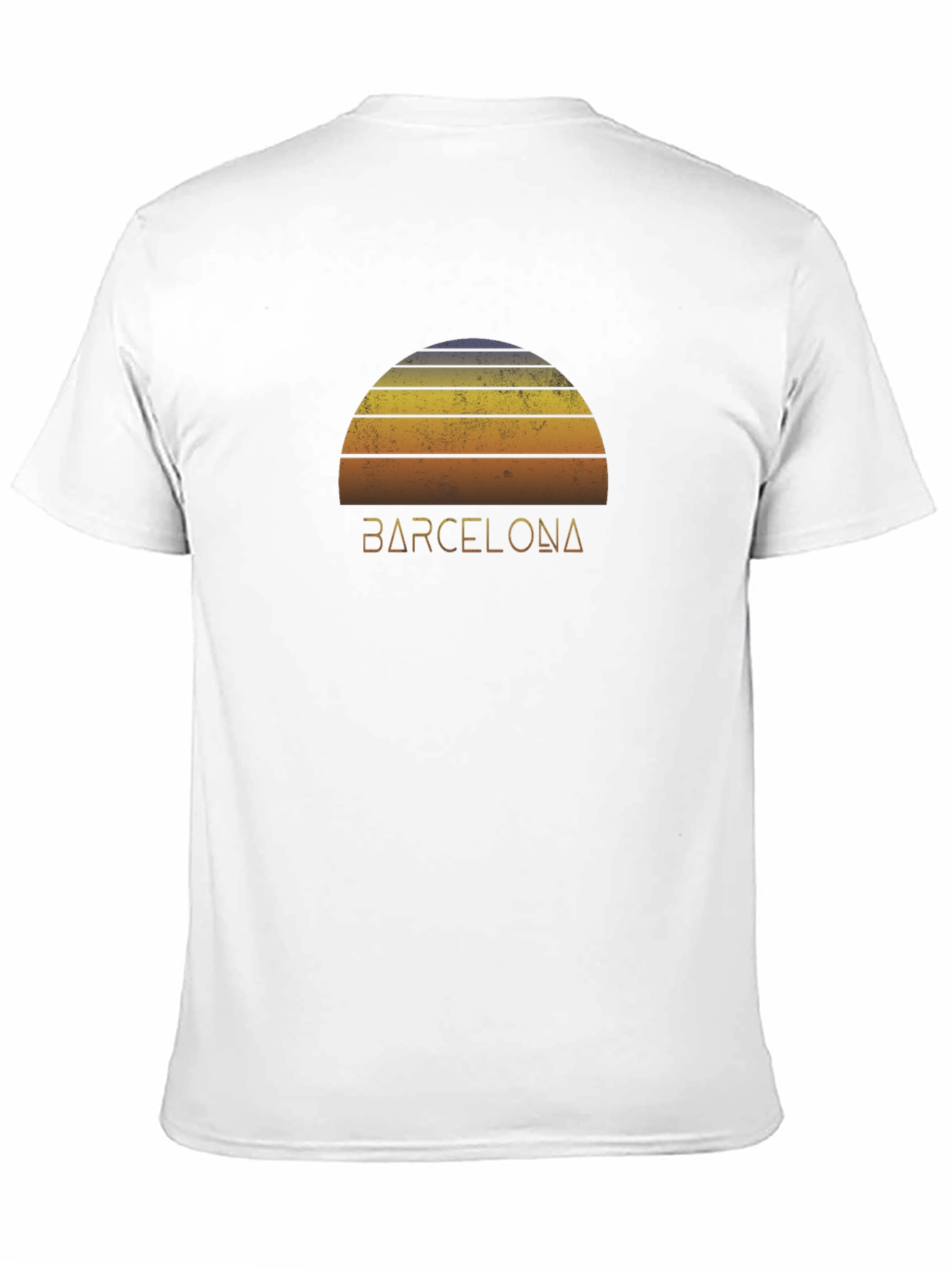 Retro Barcelona Sunset Graphic Tee