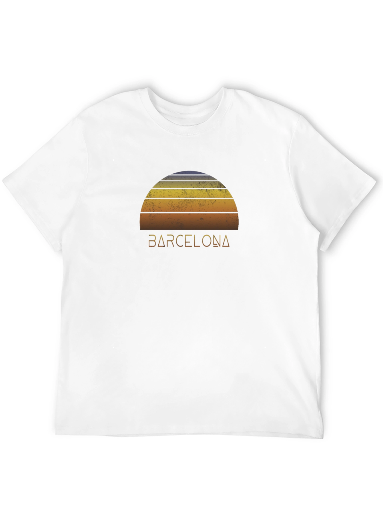 Retro Barcelona Sunset Graphic Tee