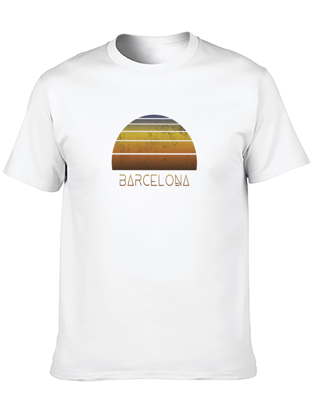 Retro Barcelona Sunset Graphic Tee