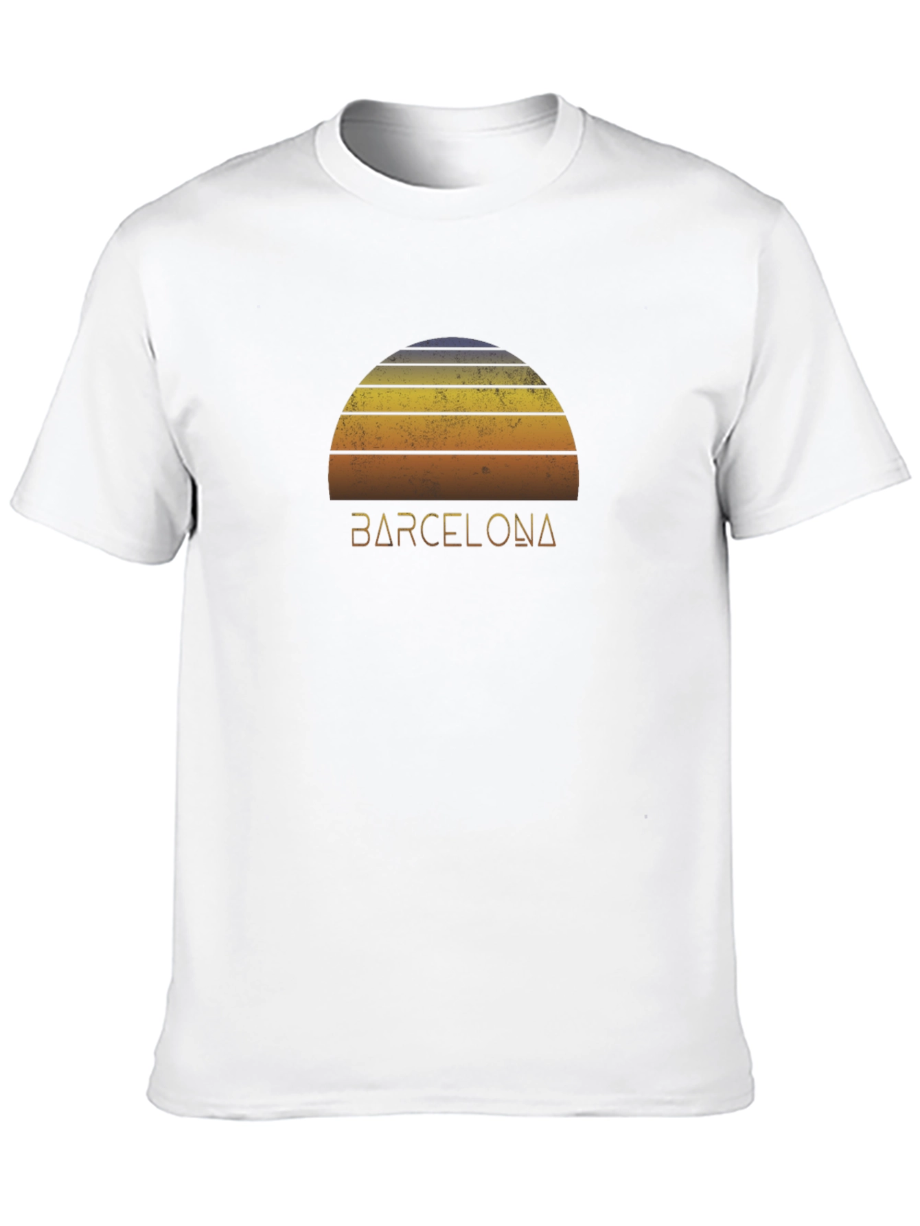 Retro Barcelona Sunset Graphic Tee