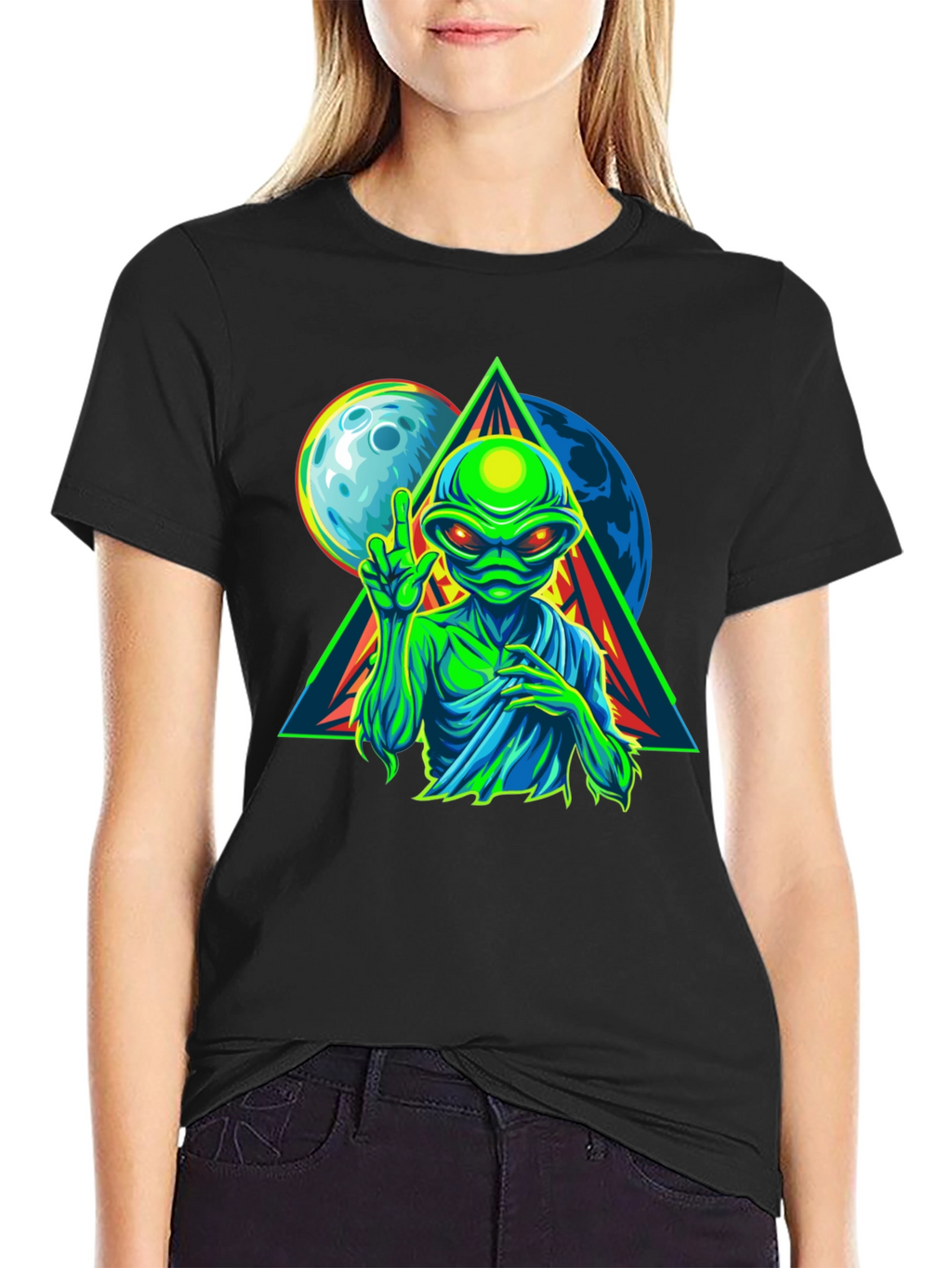 Alien Graphic T-Shirt - Peace Among Worlds!