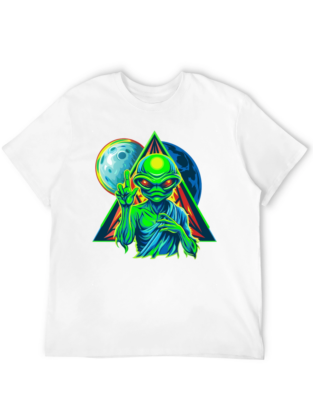 Alien Graphic T-Shirt - Peace Among Worlds!