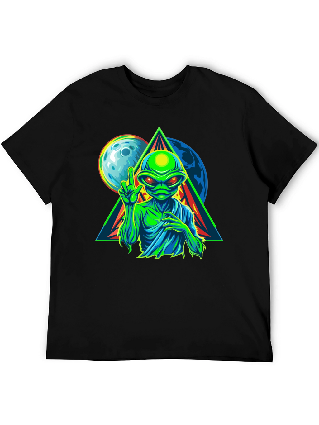 Alien Graphic T-Shirt - Peace Among Worlds!