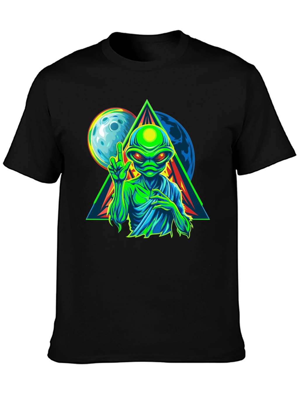 Alien Graphic T-Shirt - Peace Among Worlds!