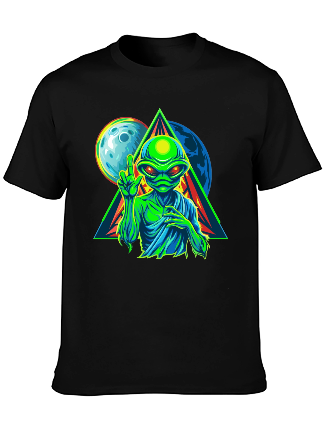 Alien Graphic T-Shirt - Peace Among Worlds!