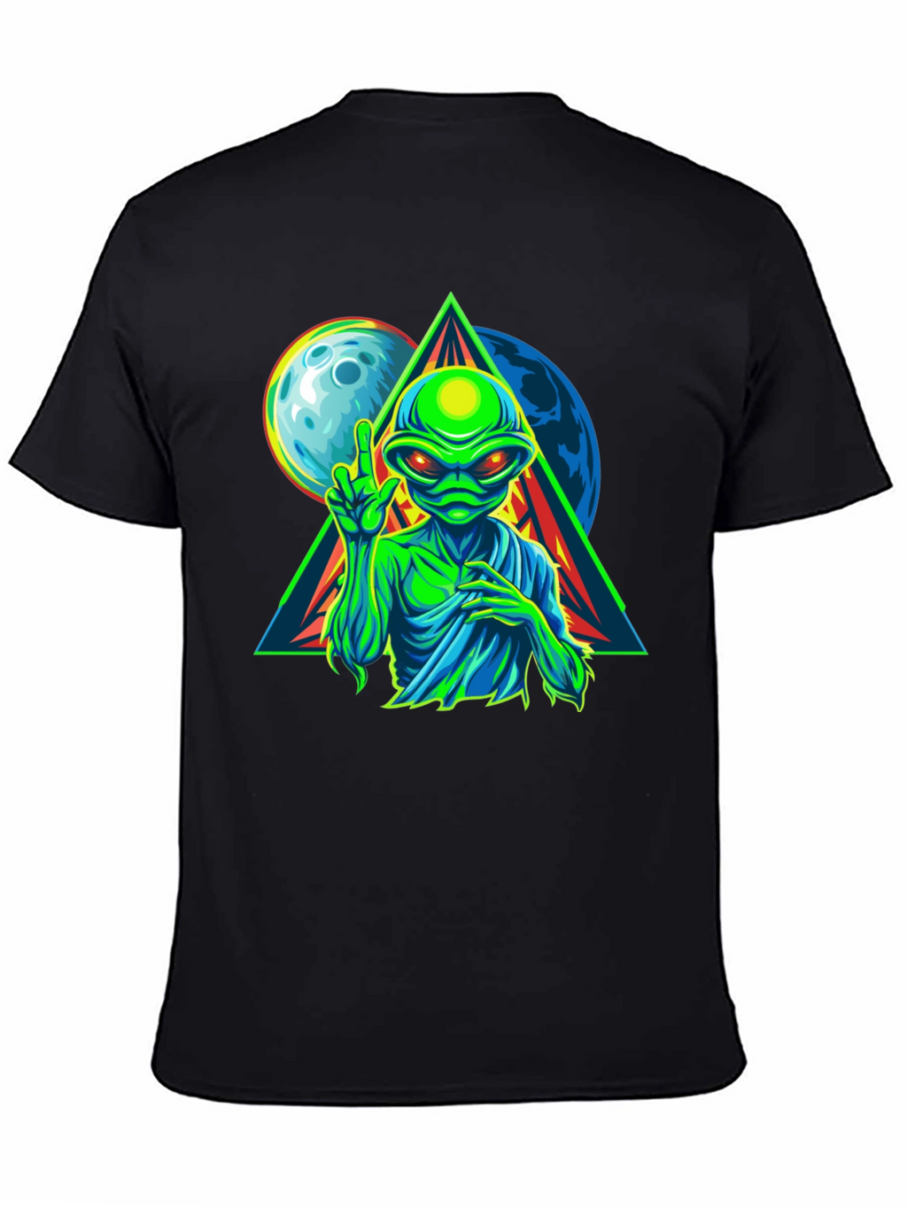 Alien Graphic T-Shirt - Peace Among Worlds!