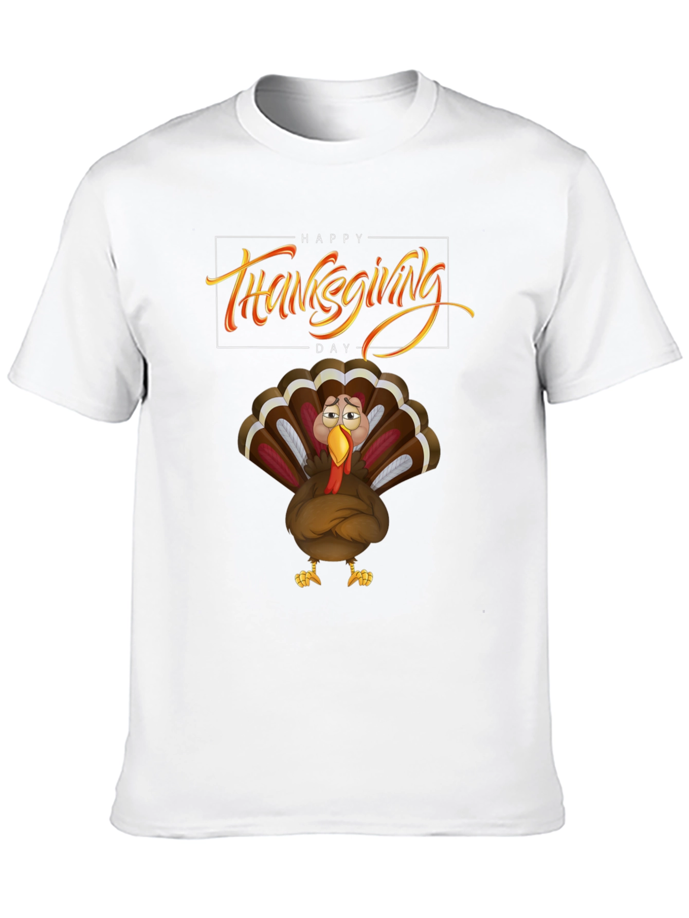 Thanksgiving Turkey Graphic Tee - Black