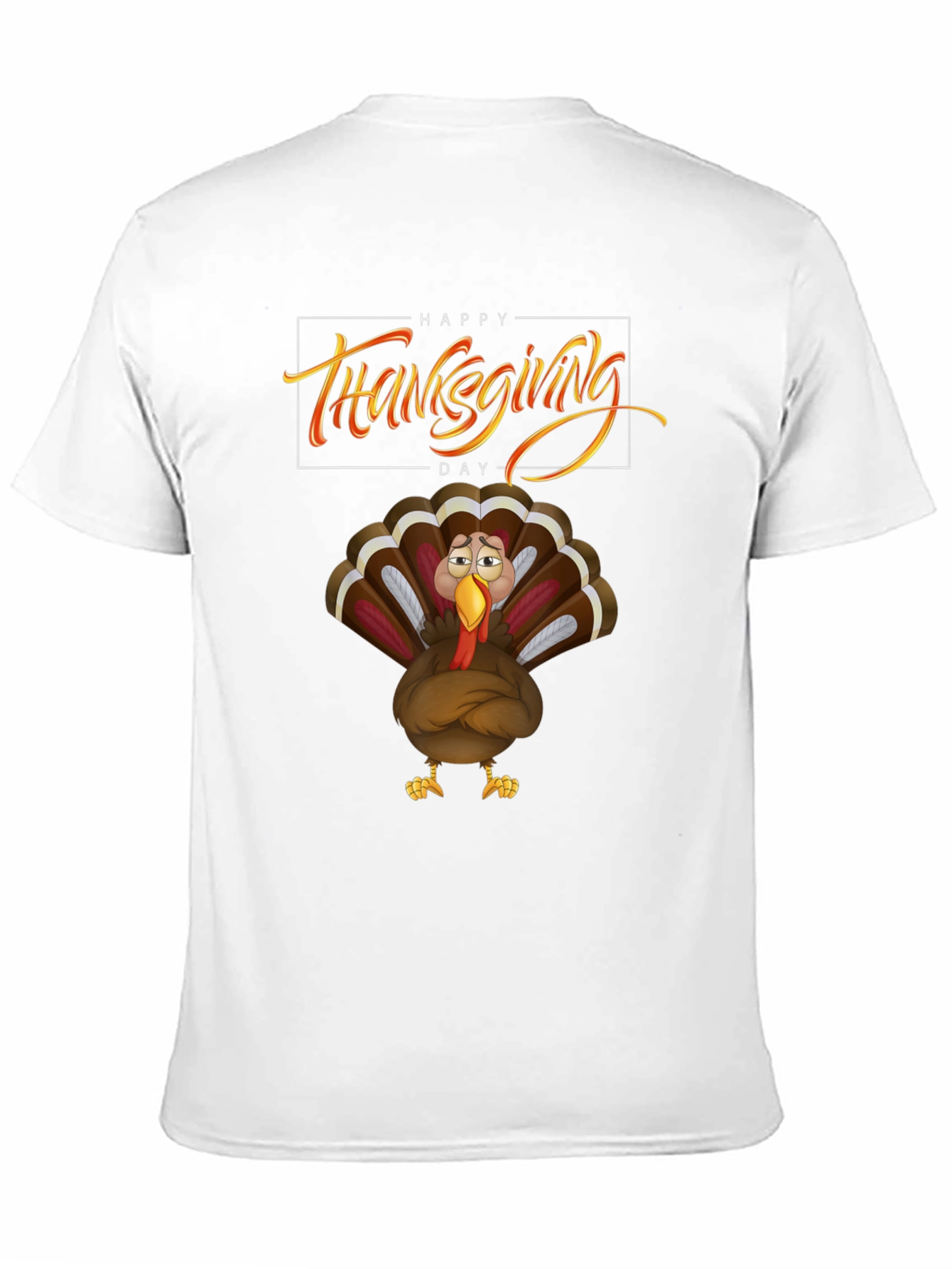 Thanksgiving Turkey Graphic Tee - Black