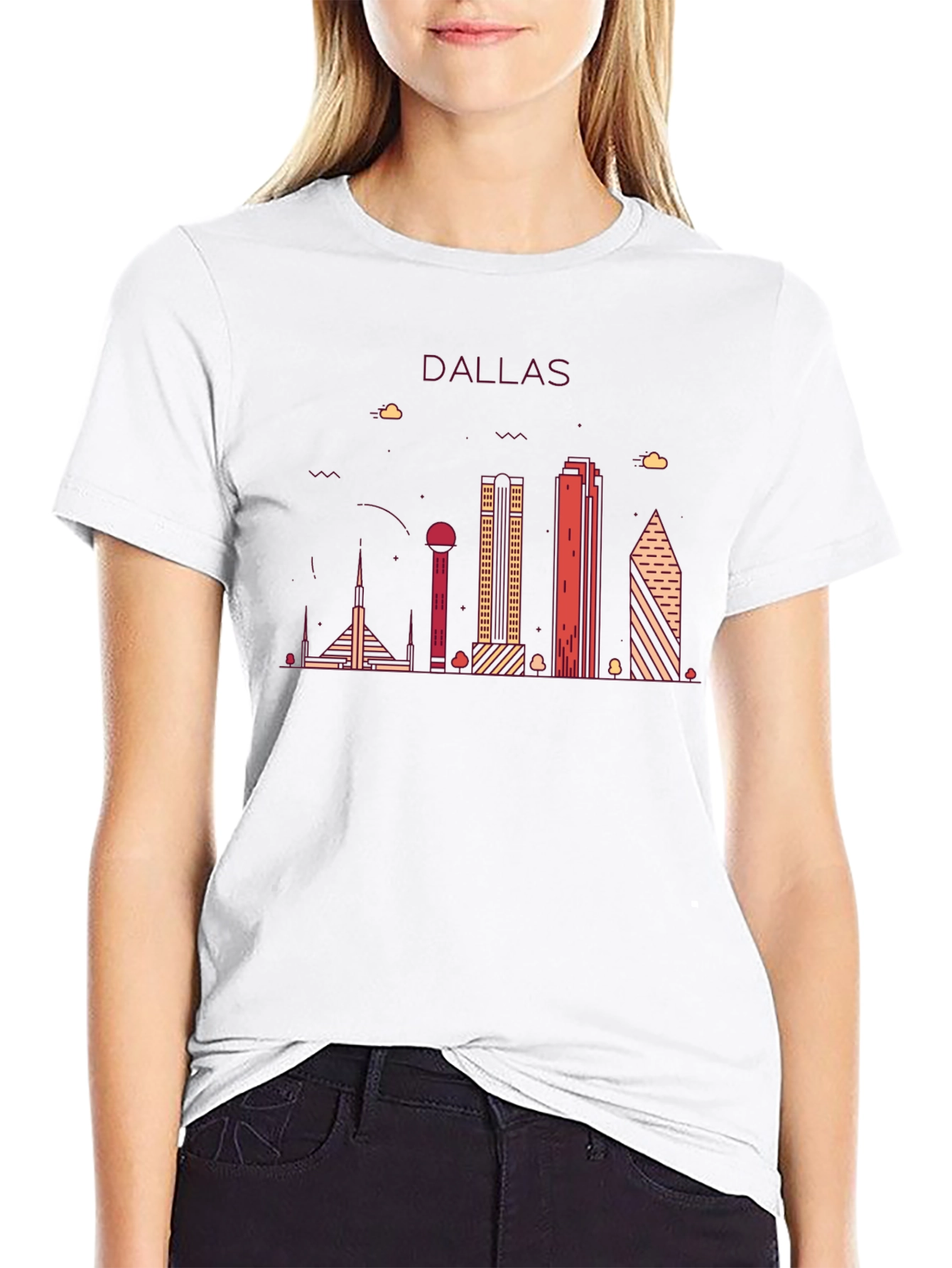 Dallas Skyline Graphic Tee - Modern Cityscape Shirt