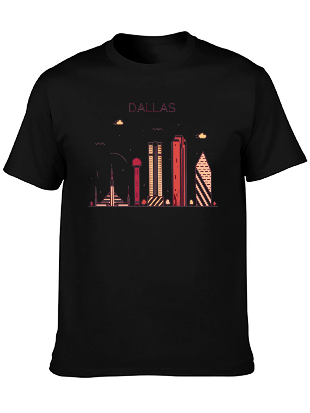 Dallas Skyline Graphic Tee - Modern Cityscape Shirt