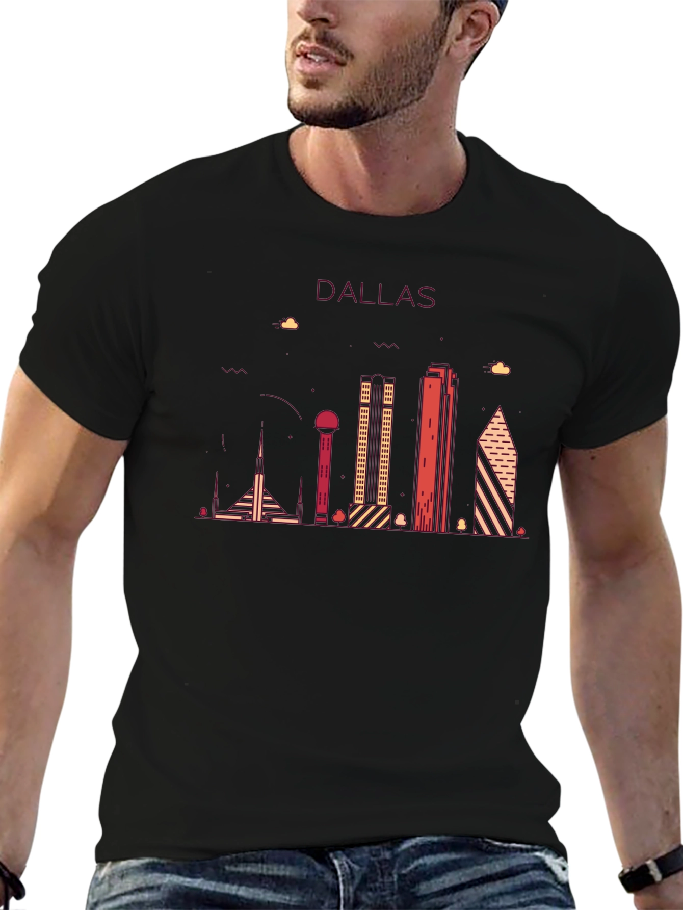 Dallas Skyline Graphic Tee - Modern Cityscape Shirt