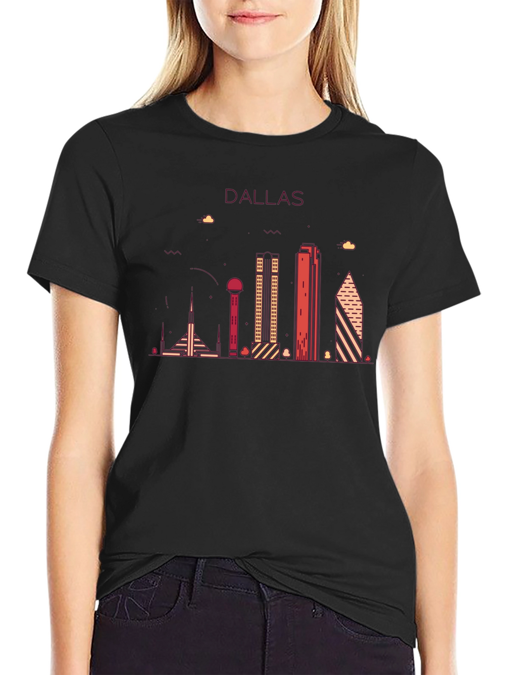 Dallas Skyline Graphic Tee - Modern Cityscape Shirt