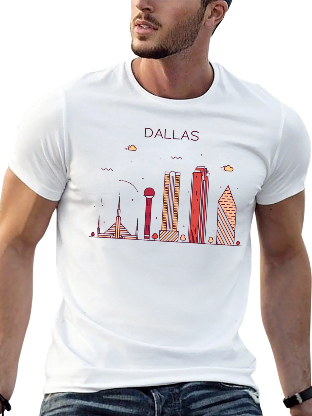 Dallas Skyline Graphic Tee - Modern Cityscape Shirt
