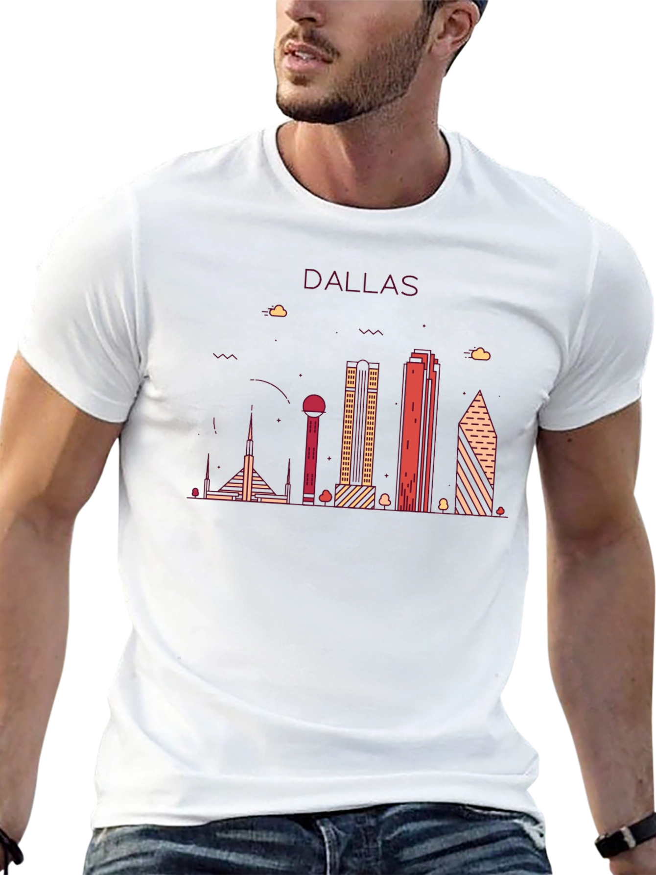 Dallas Skyline Graphic Tee - Modern Cityscape Shirt