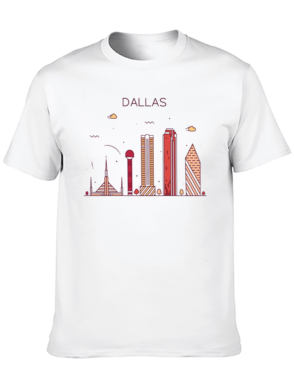 Dallas Skyline Graphic Tee - Modern Cityscape Shirt