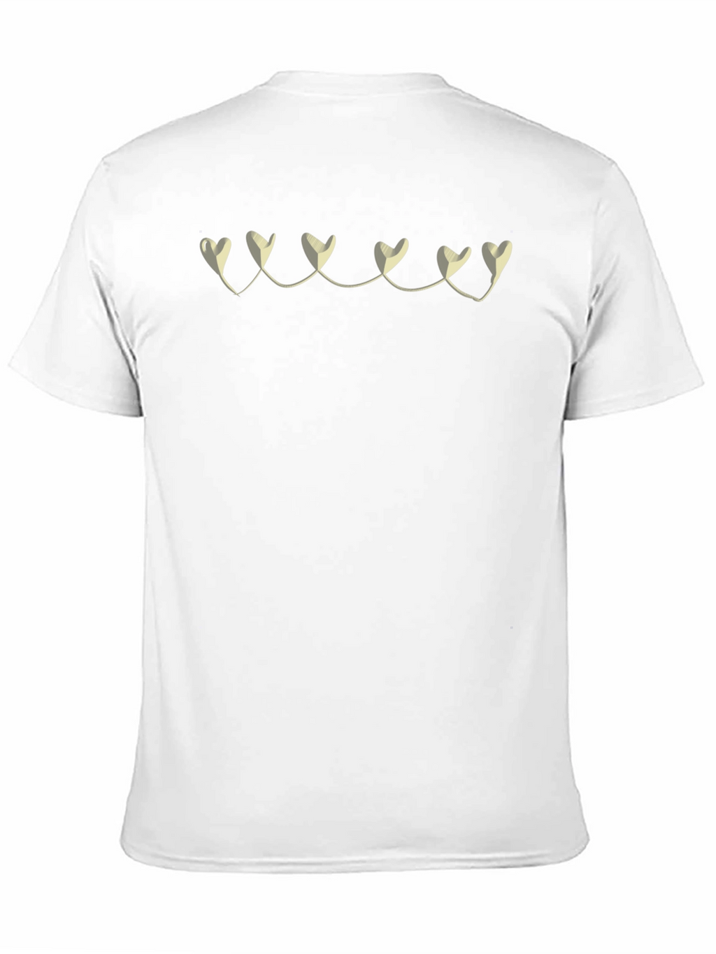Black T-Shirt with Heart Garland