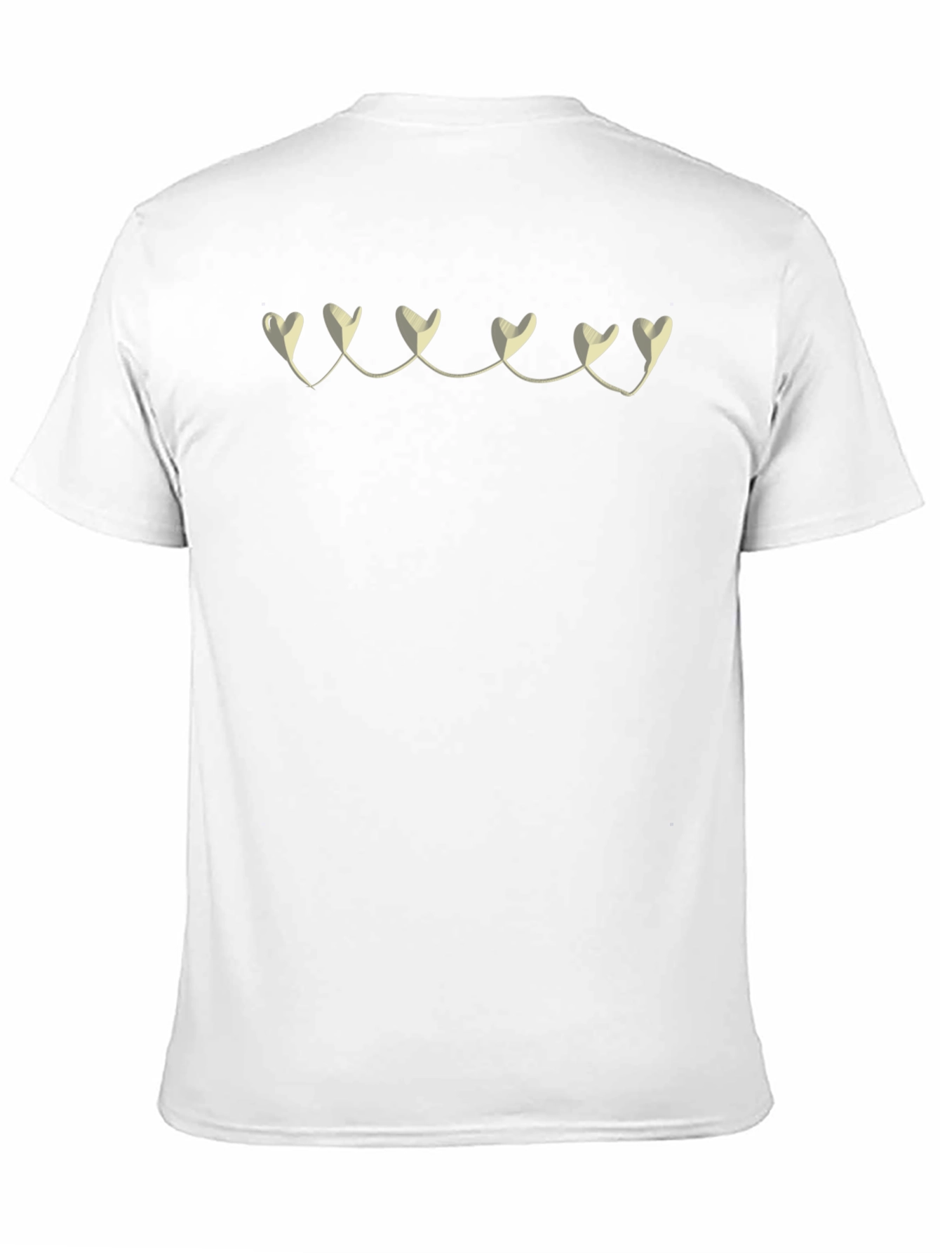 Black T-Shirt with Heart Garland