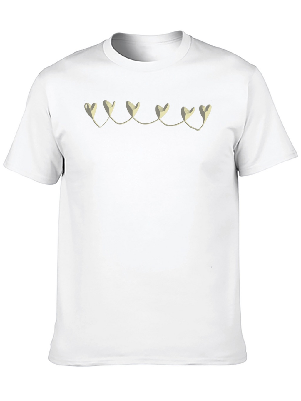 Black T-Shirt with Heart Garland