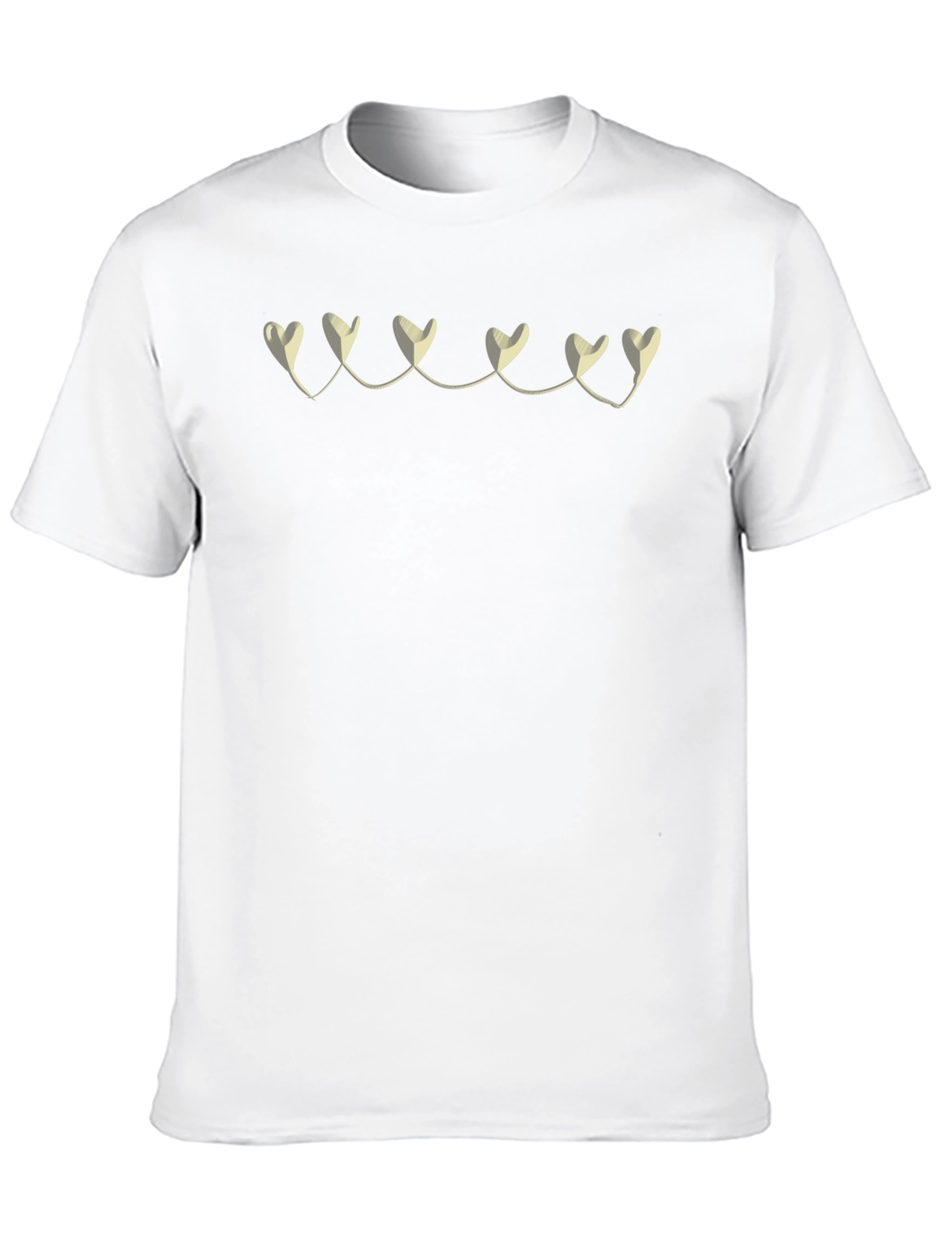 Black T-Shirt with Heart Garland