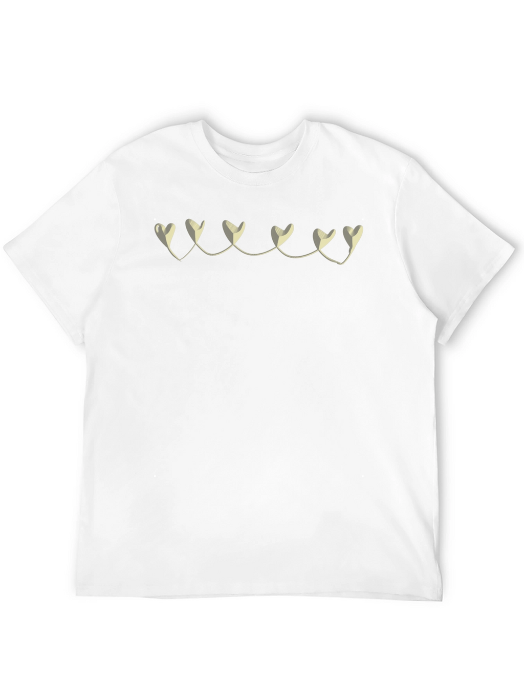 Black T-Shirt with Heart Garland