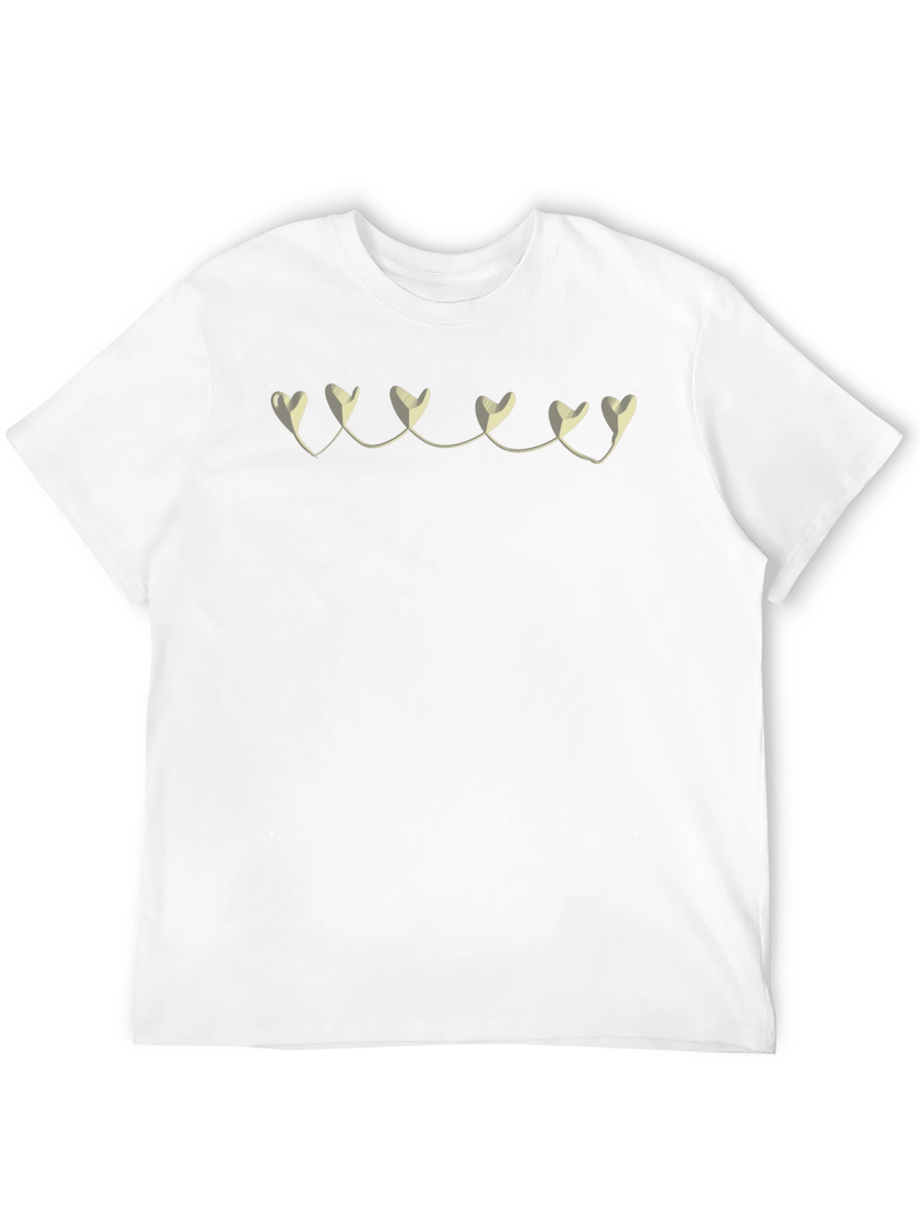 Black T-Shirt with Heart Garland