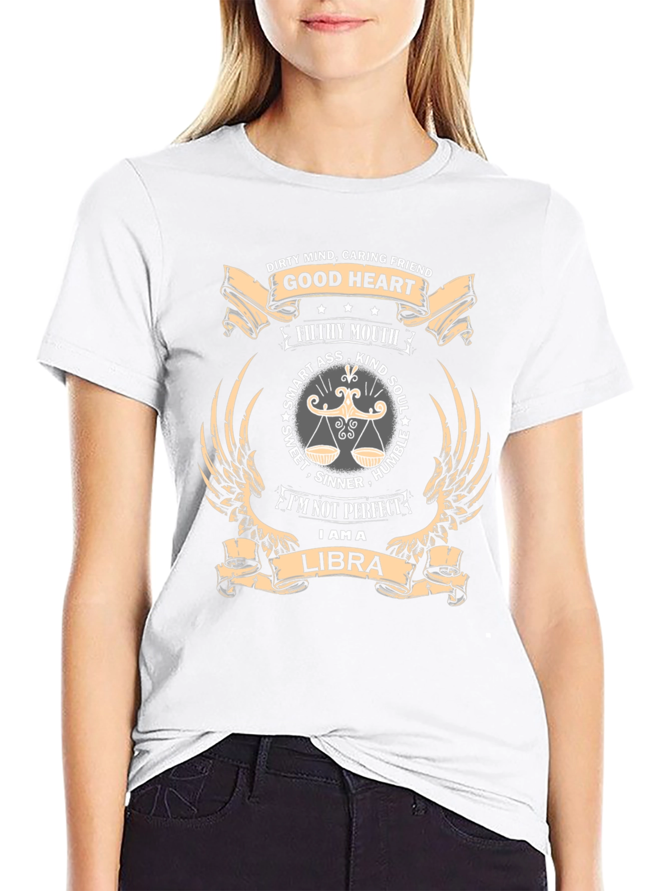 Libra Zodiac Graphic T-Shirt - Dirty Mind Good Heart