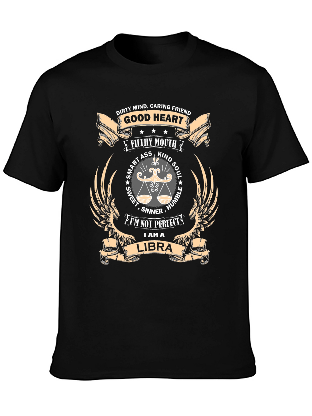 Libra Zodiac Graphic T-Shirt - Dirty Mind Good Heart