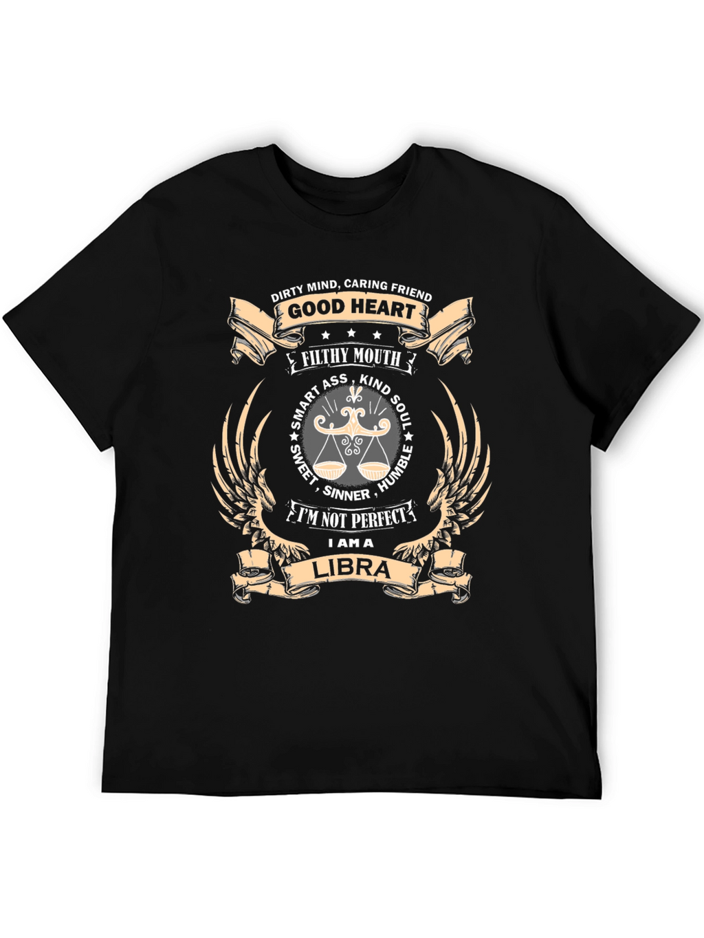 Libra Zodiac Graphic T-Shirt - Dirty Mind Good Heart