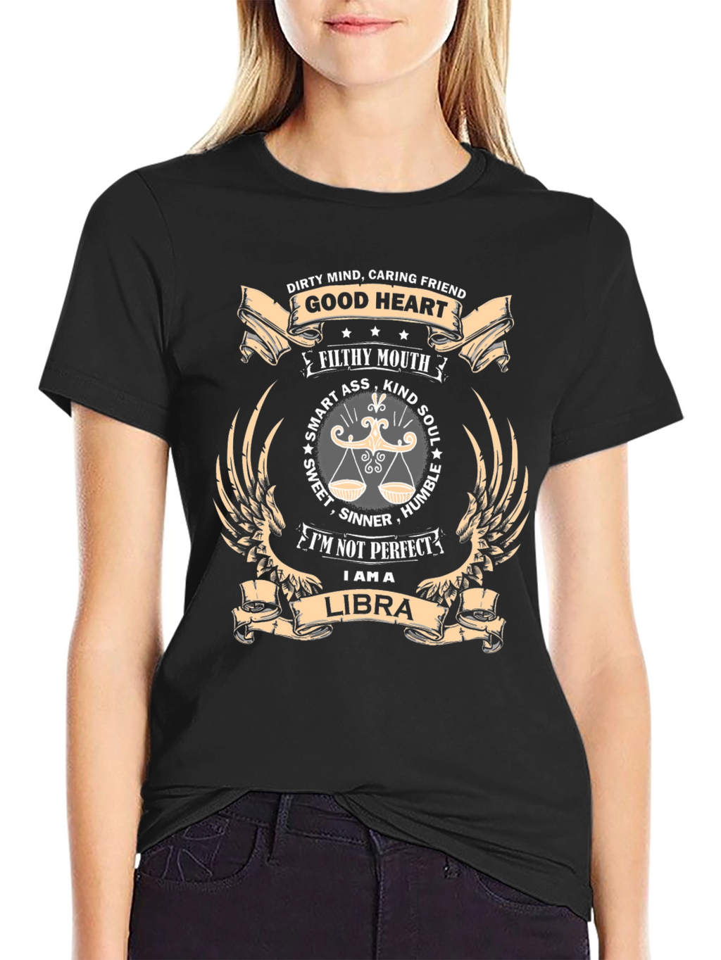 Libra Zodiac Graphic T-Shirt - Dirty Mind Good Heart