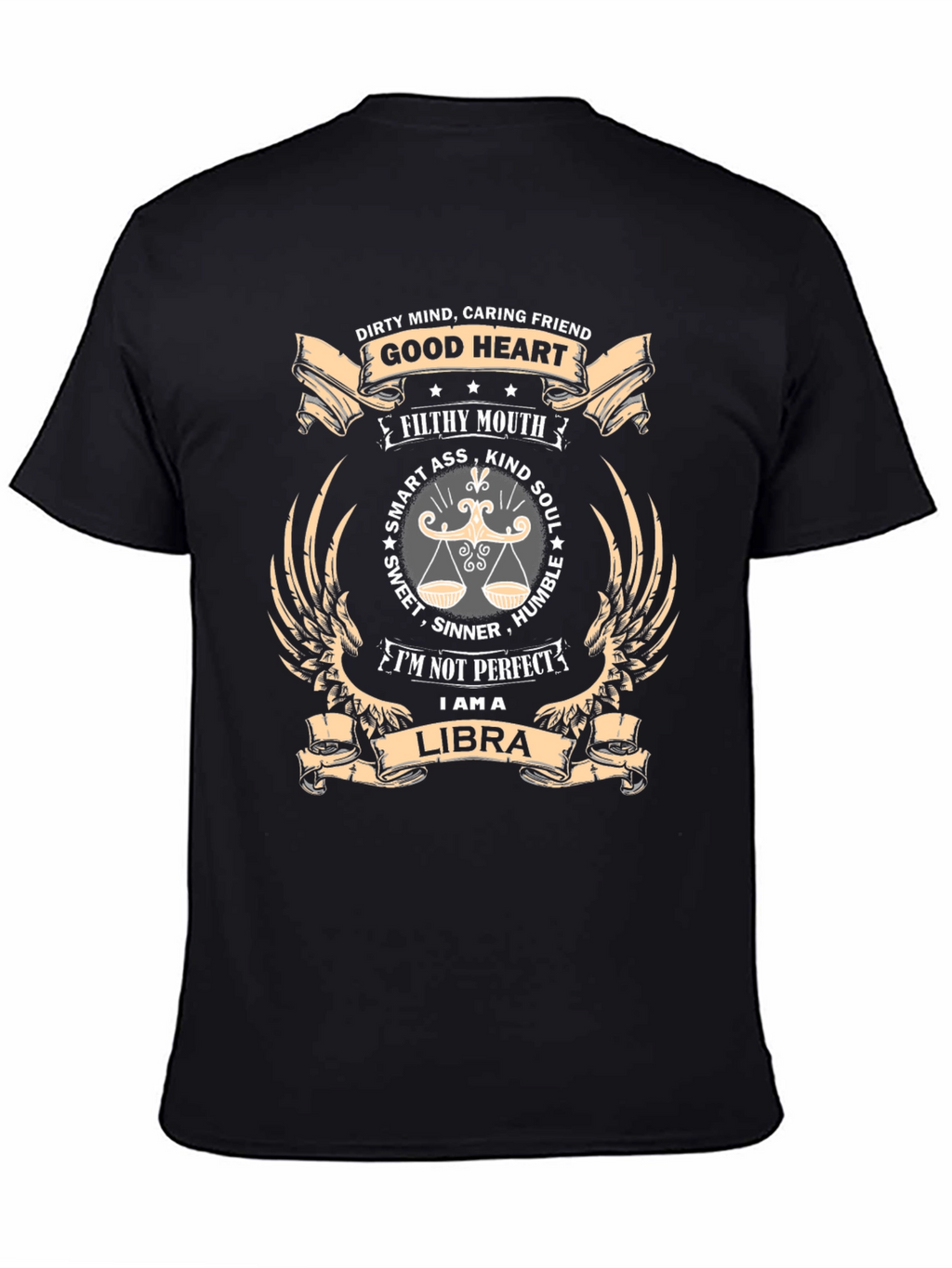 Libra Zodiac Graphic T-Shirt - Dirty Mind Good Heart