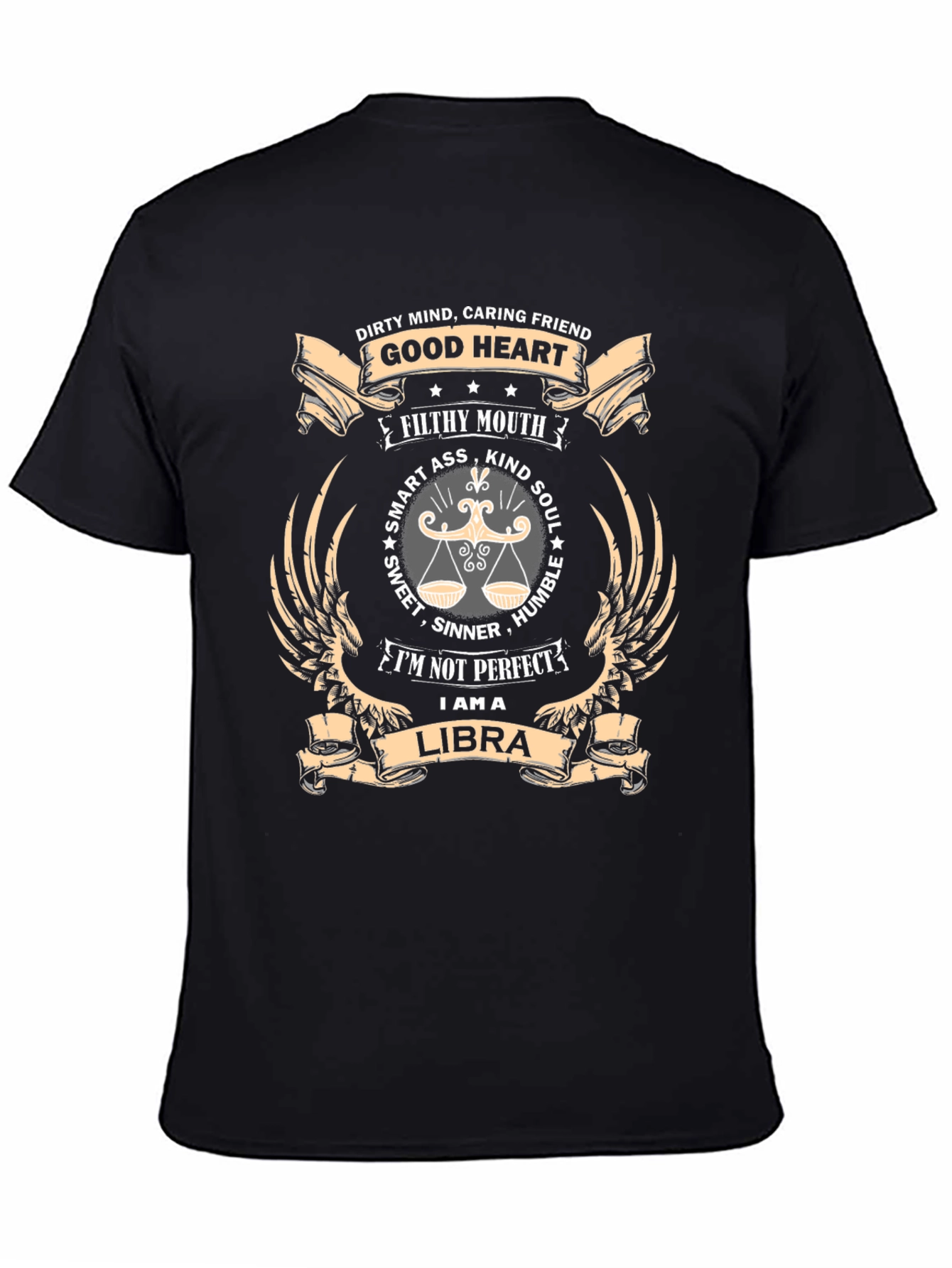 Libra Zodiac Graphic T-Shirt - Dirty Mind Good Heart