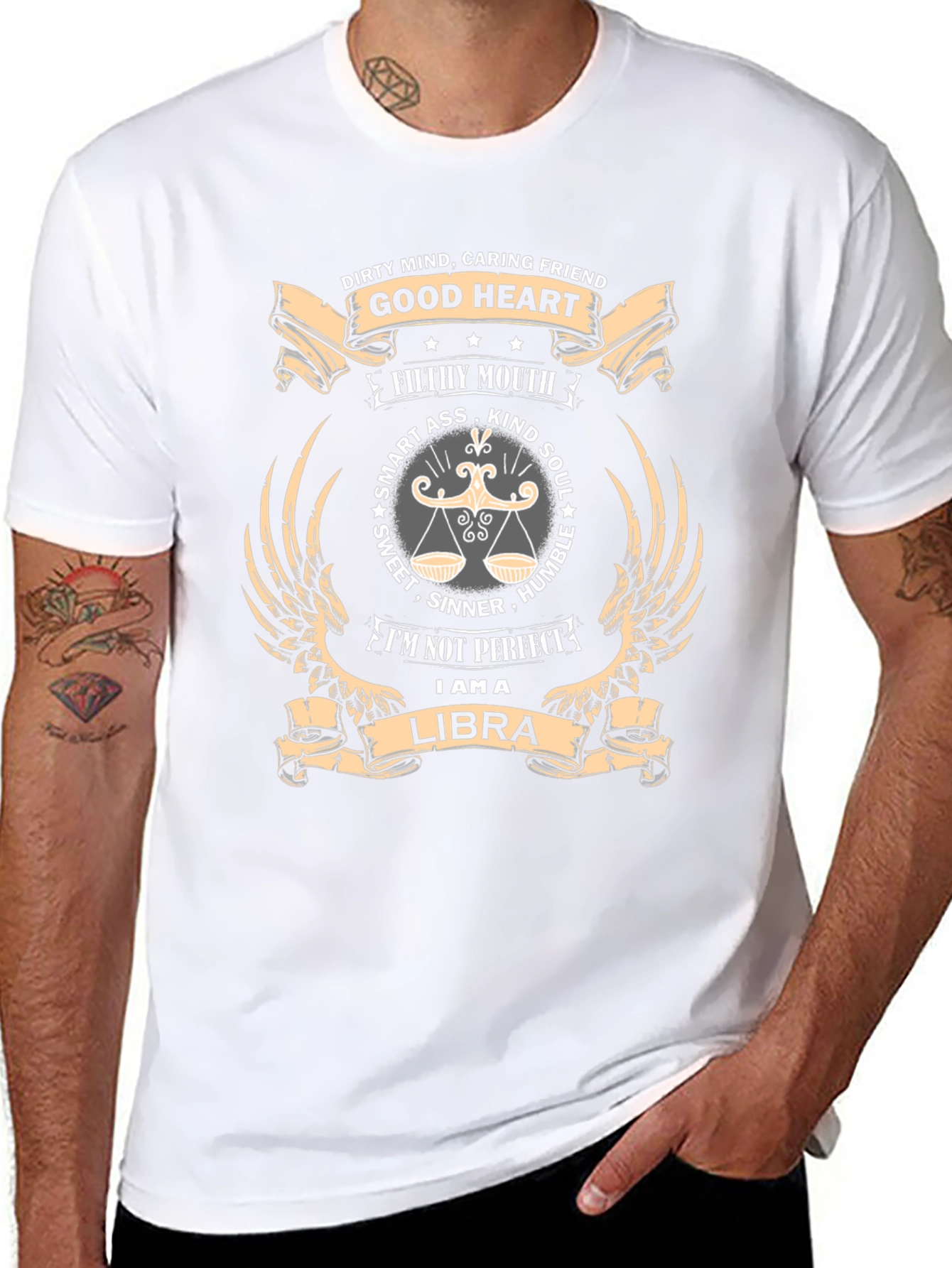 Libra Zodiac Graphic T-Shirt - Dirty Mind Good Heart