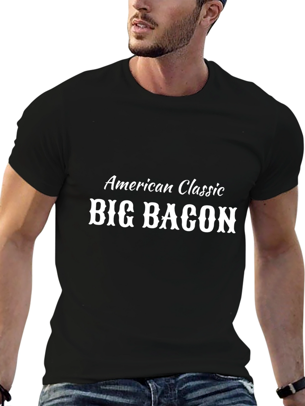 American Classic Big Bacon Black T-Shirt