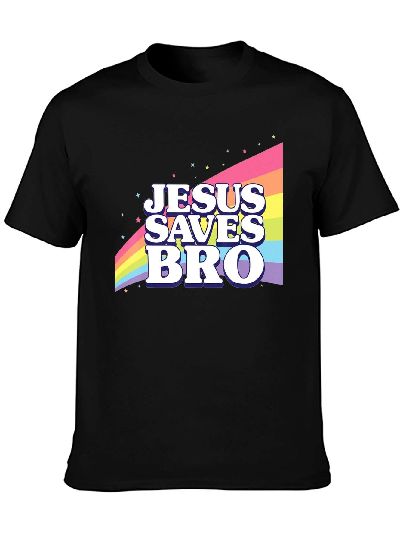 Jesus Saves Bro Rainbow T-Shirt
