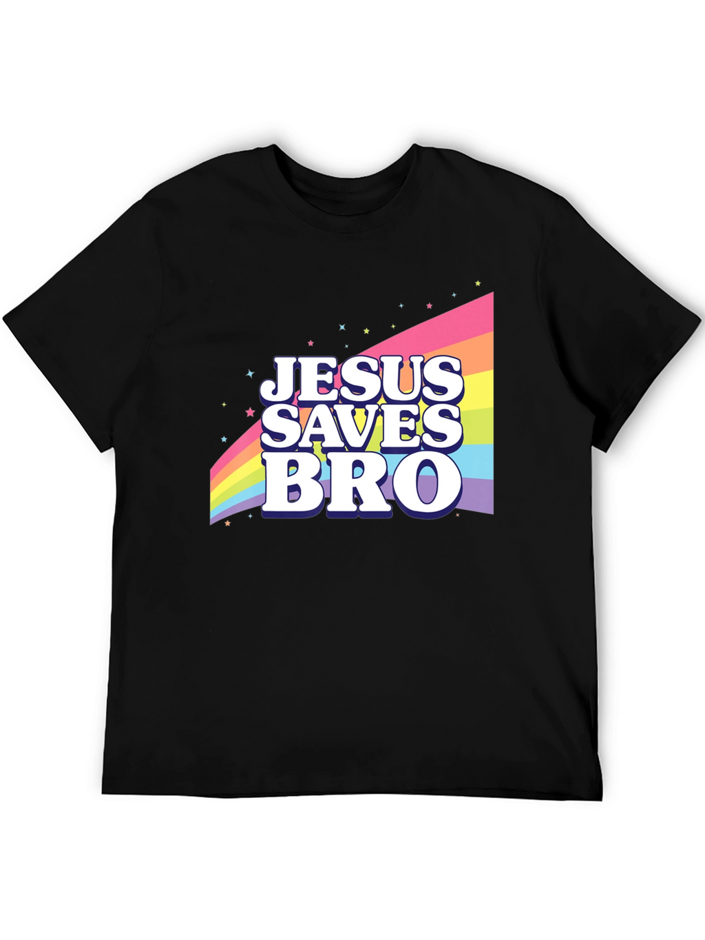 Jesus Saves Bro Rainbow T-Shirt
