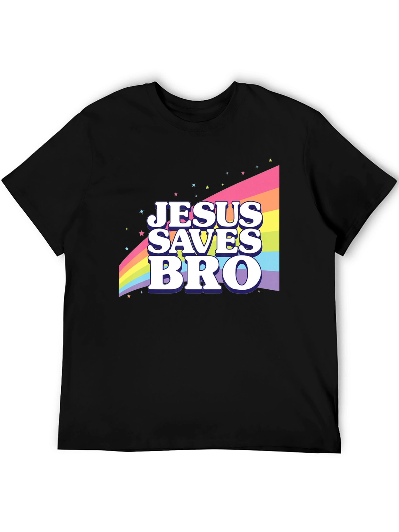 Jesus Saves Bro Rainbow T-Shirt