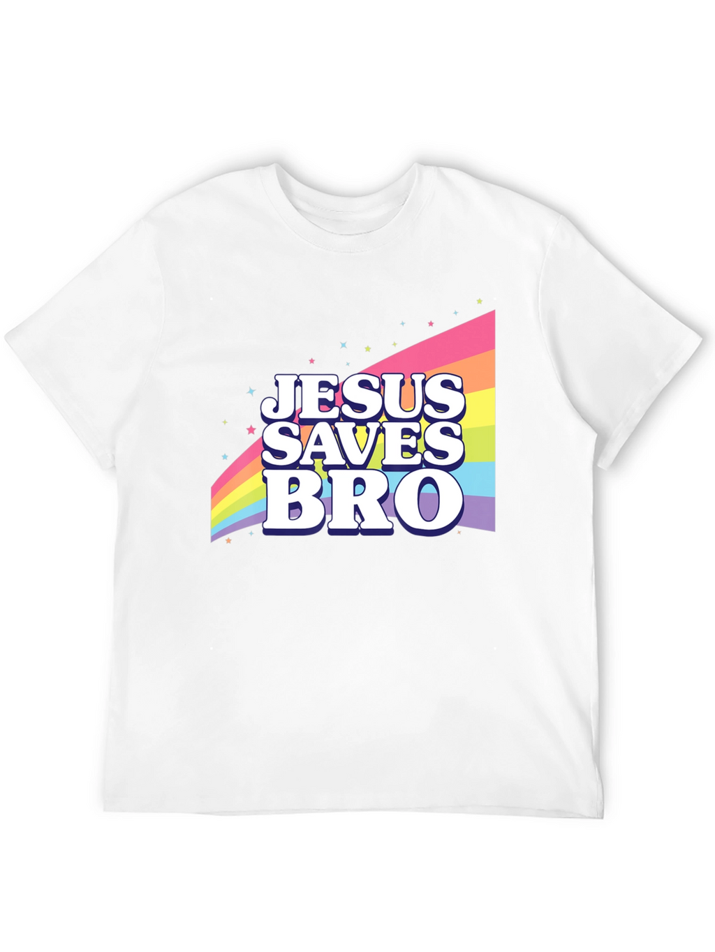 Jesus Saves Bro Rainbow T-Shirt