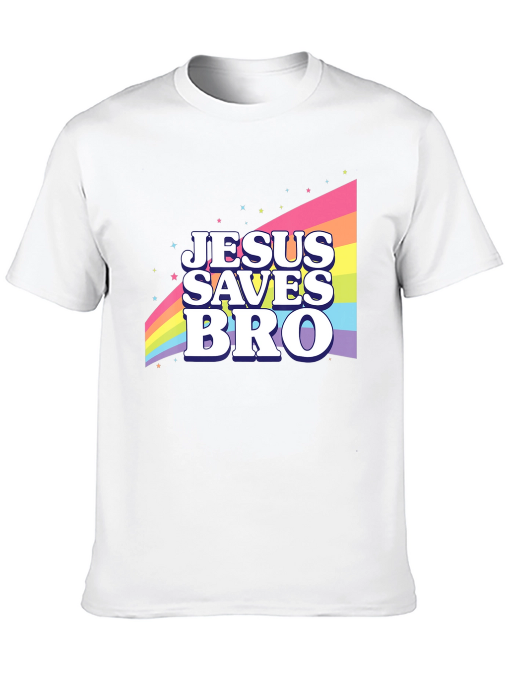 Jesus Saves Bro Rainbow T-Shirt